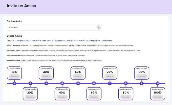 tatex_app's tweet image. 🔥VUOI OTTENERE TATAX GRATIS? INVITA I TUOI AMICI!

Da oggi abbiamo rilasciato la funzionalità &quot;invita un amico&quot; in Tatax.

Per ogni utente che inviterai e acquisterà il report fiscale, avrai un 10% di sconto cumulabile fino al 100%.

10 amici invitati = hai Tatax GRATIS, a