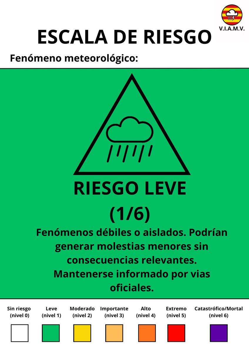 VIAMValencia's tweet photo. Activamos riesgo de nivel leve en la zona desde el norte de Utiel hasta las zonas limítrofes @AEMET_CValencia @TempsValencia https://t.co/CqdoVPLedv