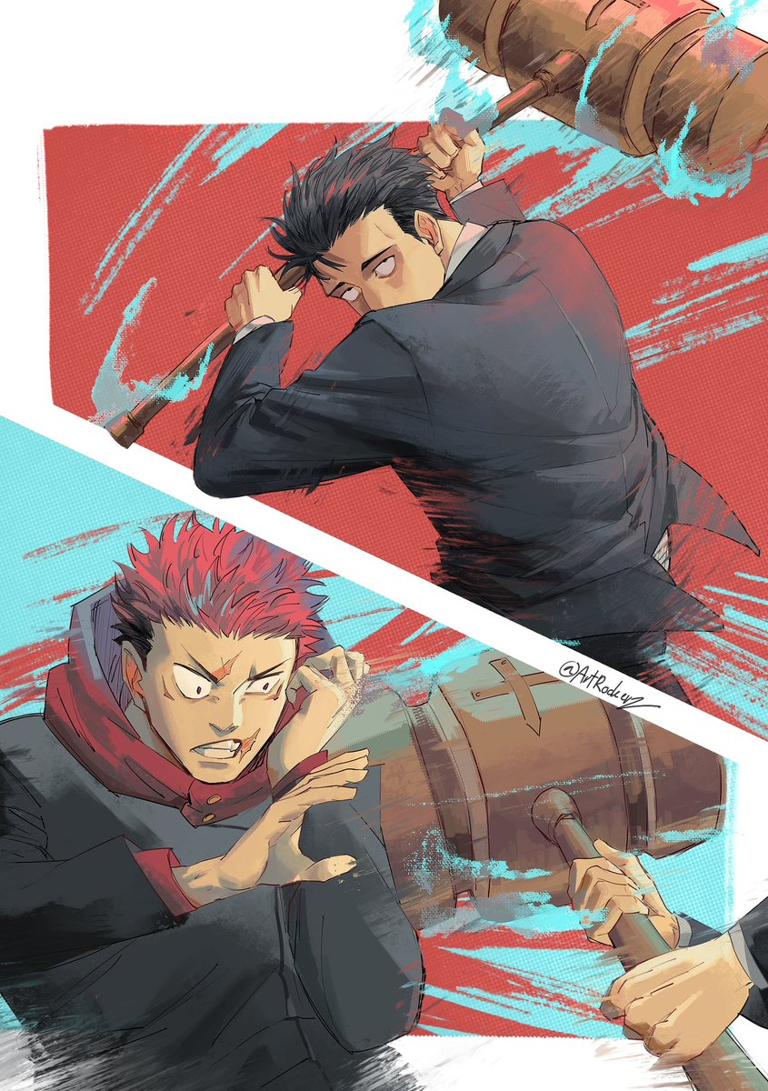 When random crazy dad found out you got in Pachinko underage 👌🏻
#Higuruma
#itadoriyuji 
#fanart