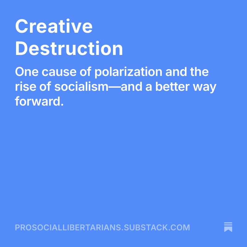 ProLibertarians's tweet image. My latest.  We should be discussing creative destruction.  It explains both polarization and the rise of socialist tendencies.
prosociallibertarians.substack.com/p/creative-des…