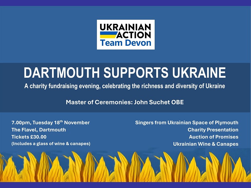 Charity fundraising evening for ‘Ukrainian Action’ Team Devon, supporting ongoing vehicle and aid deliveries to the Ukraine.
A truly memorable evening with Ukrainian singers, auction of promises, wine and canapes.
Hosted by John Suchet MBE
Tue 18 Nov
theflavel.org.uk/TheFlavel.dll/…