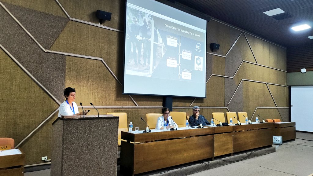 KAINOSSA's tweet photo. #Hoy exponemos las buenas prácticas y experiencias de @KAINOSSA  en la gestión de la ciencia y la innovación de la @universidad_uci en el Panel sobre estructuras dinamizadoras. La vicepresidenta Irina Brito presenta también la cartera de servicios y oportunidades. #Ibergecyt2025 https://t.co/5LTpzg6Jrm