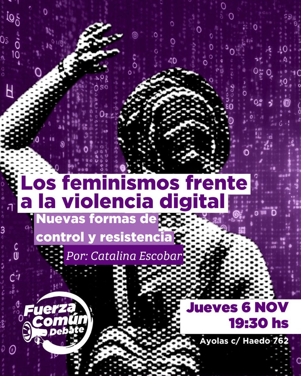 FuerzaComunPy's tweet photo. Encuentro de noviembre de FC Debate! Nos juntamos todos los meses para compartir, discutir y analizar la política desde múltiples puntos de vista, mediante charlas seguidas de un debate abierto. https://t.co/RbpG4pbhro