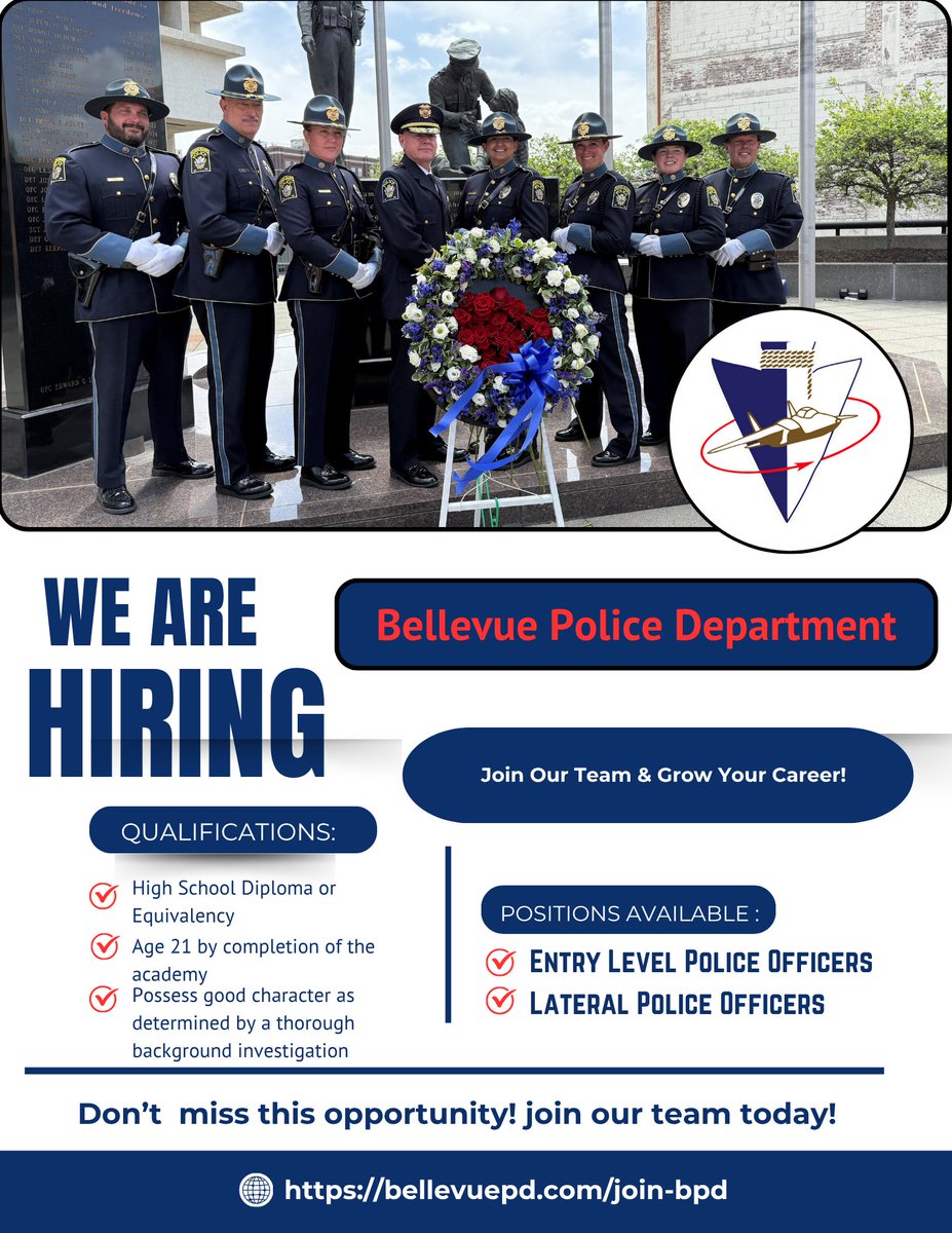 Bellevue Nebraska Police Department Recruitment tweet media