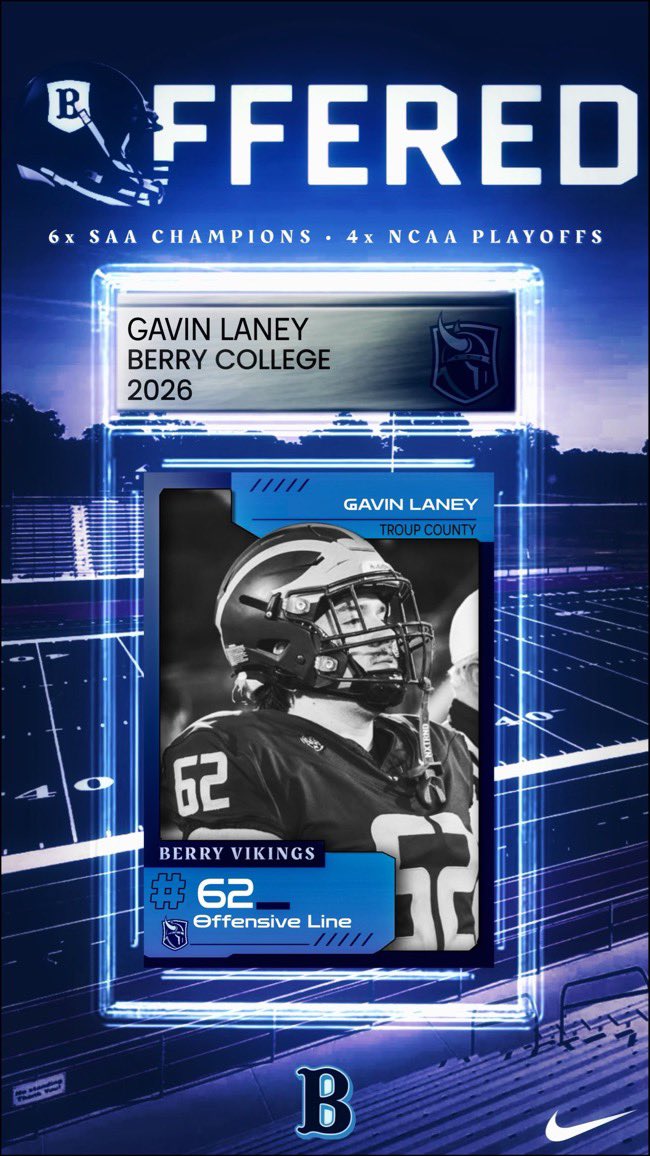 2026 Troup County HS IOL Gavin Laney <a href="/laney_gavin/">Gavin Laney</a> picks up an offer from <a href="/BerryFootball/">Berry Football</a> #RecruitTroup <a href="/RecruitGeorgia/">Recruit Georgia</a> <a href="/BigFaceSportss/">BigFaceSports, (Recruiting & Scouting)</a> <a href="/BCCoachK/">Tony Kunczewski</a> <a href="/tanner_glisson/">tanner glisson</a> <a href="/_CoachMac_/">Connor McNamee</a> <a href="/CoachWalker1911/">Mario Walker</a>