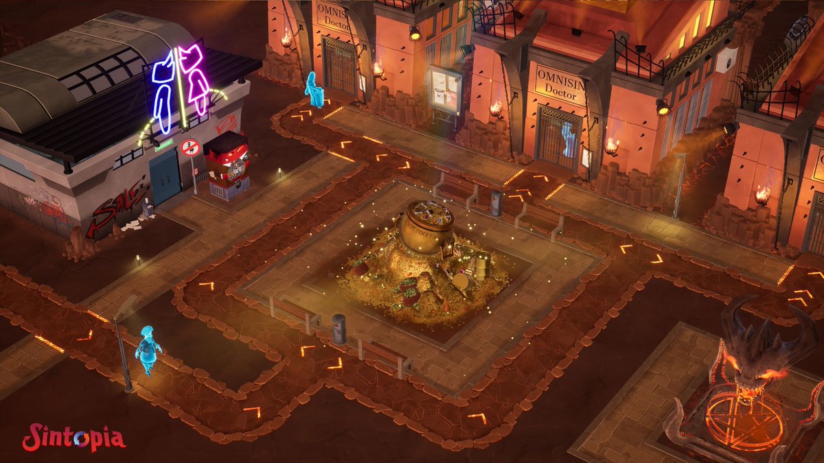 SintopiaGame's tweet image. New exotic objects have been spotted in Hell 🔍 A smart Administrator should plan to build around them, as they provide various beneficial effects 🔥 And don&apos;t worry, they&apos;re free to use! 🎁