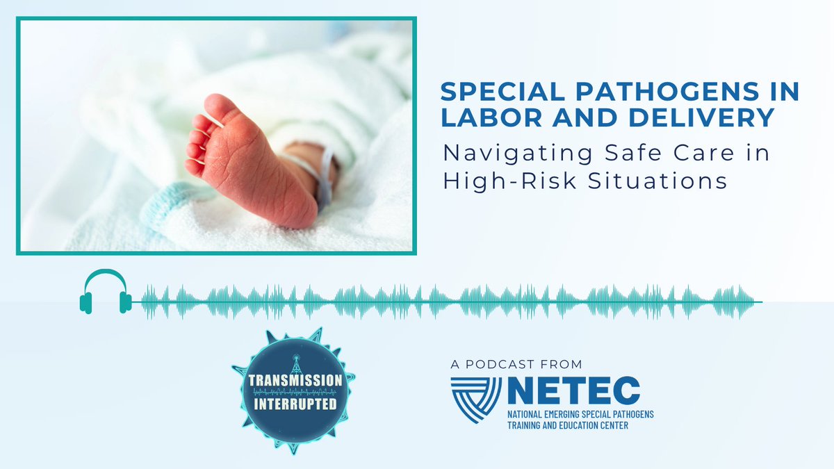 The_NSPS's tweet image. 🎧 The new episode of #TransmissionInterrupted is out now!

Hear Dr. John Horton and host Jill Morgan (@EmoryUniversity) discuss pregnancy, pathogens, and compassion in care.

🔗 ow.ly/1I0z50Xn9EM

#NETEC #PregnancyCare #SpecialPathogens