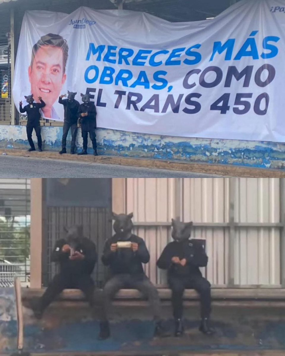 Ahora entiendo en que consiste el Teletrabajo que pidió el Títere de Mel <a href="/JorgeAldanaB/">Jorge Aldana</a>
Esos 3 vagos son empleados de la AMDC pagados con los impuestos de los capitalinos a través del planillon. 
Viva la Refundición jodido...