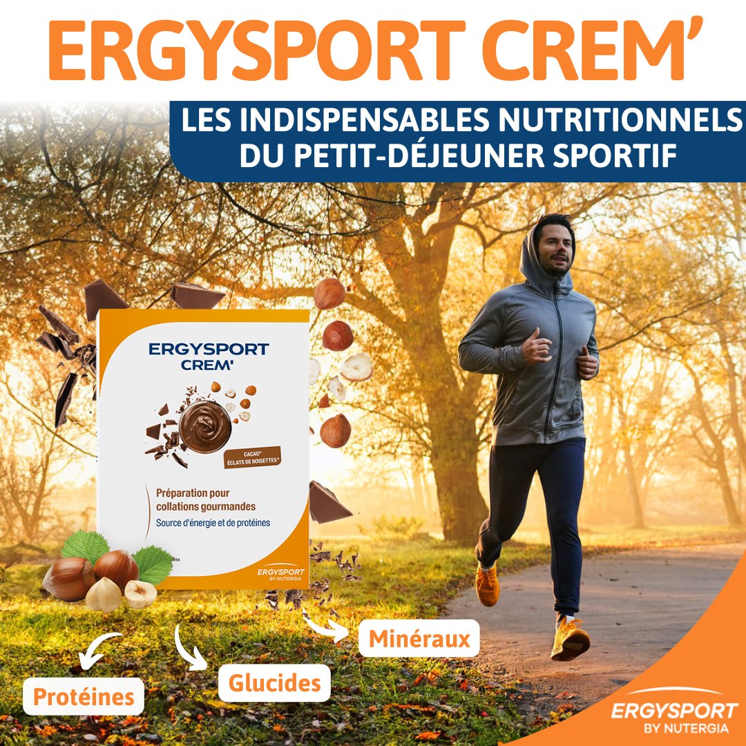 Parce qu’une journée performante commence par un petit-déj complet ☀️

ERGYSPORT CREM’, la préparation gourmande et équilibrée pour tous les sportifs !

Protéines, glucides, vitamines, minéraux… à savourer en crème, pancakes ou muffins 🥞

ergysport.com/fr/fr/nos-prod…
