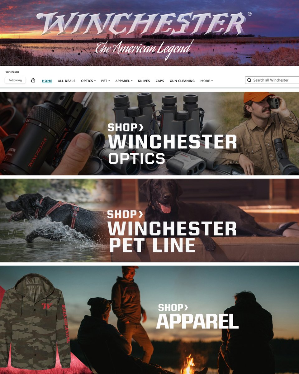 winchester's tweet image. All your Winchester favorites in one place.

From hats and hoodies to drinkware and everyday gear, the Winchester Amazon Storefront has everything you need to show your pride year-round.

🛒 Tap the link: amazon.com/stores/Winches… 

#WinchesterGear #AmazonStorefront…