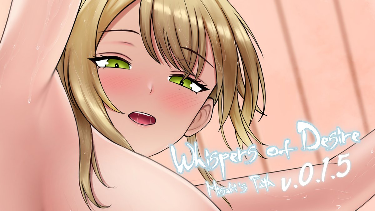 regoldy18's tweet photo. Whispers of Desire: Misaki's Path v.0.1.5 is out! Download in profile(Patreon)  Hi everyone!

Hi everyone!

Thank you all for your support and patience! This update will focus on content for Takeshi and Misaki, and there's also a small addition to Ryo's latest scene. The focus of this update is on adding more H-scenes and progress of Takeshi's route.

v.0.1.5 Content+

Added 3,000 words (57,000-word count)

Added 2 animation H-scene (Misaki-Takeshi)

Added 1 H-illustration (Misaki-Takeshi)

Added a kiss CG scene in the latest Ryo-Misaki scene

v.0.1.5 Bug fixed+

The issue where some replay scenes, which the player had never seen before, became unplayable after using the 'Unlock All Scenes' feature has now been resolved.

Thanks for your support

regoldy