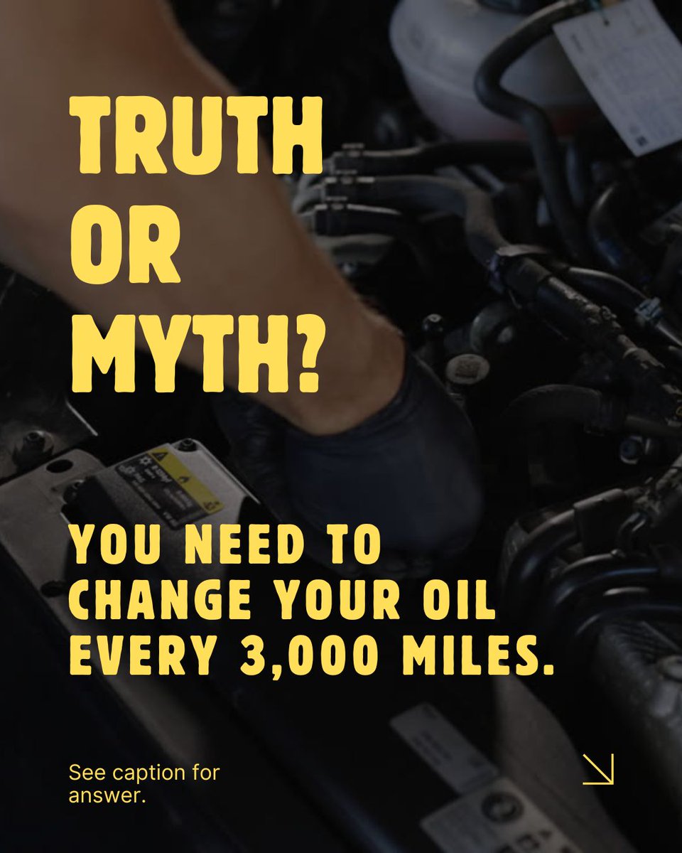AlPackerFordwpb's tweet image. Truth: Many newer vehicles can go 5,000–10,000 miles between oil changes depending on the engine and oil type. #carmaintenancemyth