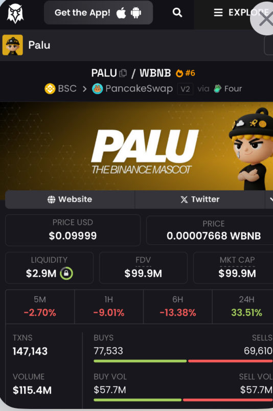 Still holding my $palu becouse this is going to happen again and next to billions $$ ⁦.  $giggle $bnb ⁦<a href="/cz_binance/">CZ 🔶 BNB</a>⁩