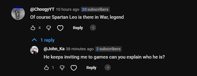 in love with the fact that war vet is notorious even amongst the YT randoms