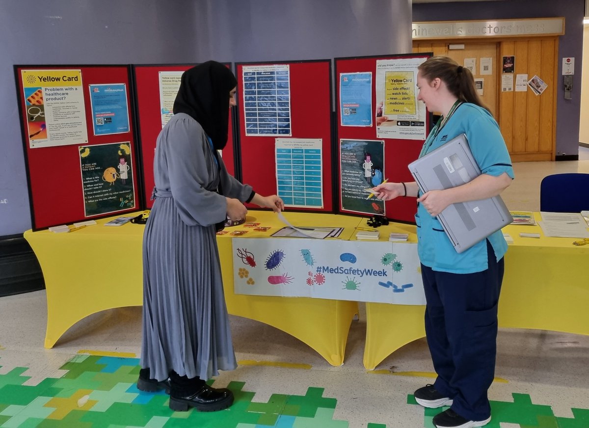 NHSTaysidePharm's tweet image. The Medicines Information team have been promoting the 10th anniversary of #MedSafetyWeek. We can all help make medicines safer by reporting side effects or issues with medicines, vaccines, or devices to the MHRA Yellow Card Scheme!  #MHRAYellowCard
@YCCScotland @NHSTayside