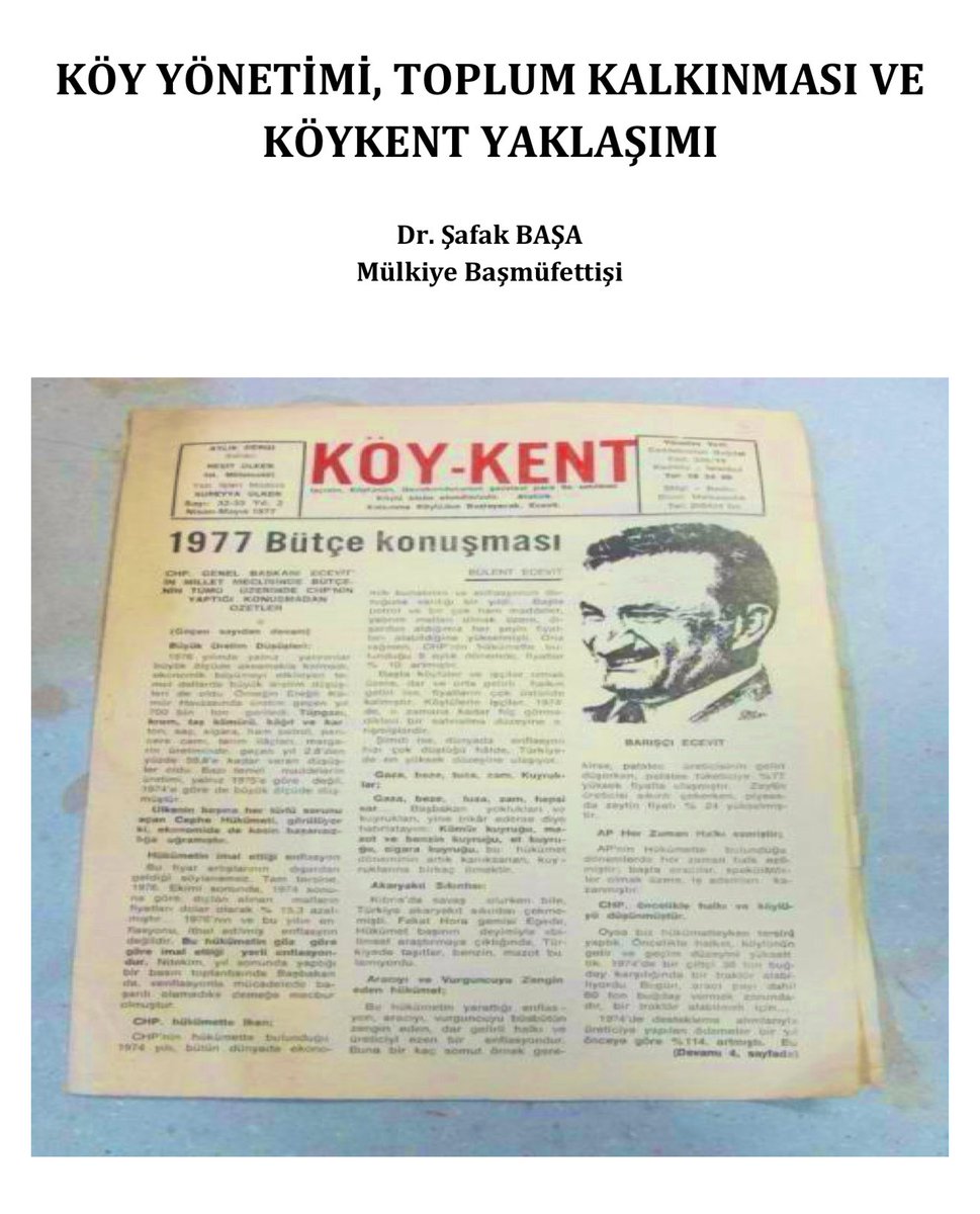 SafakBasa's tweet photo. Bugün ölüm yıldönümü nedeniyle andığımız merhum Başbakanımız Bülent Ecevit’in önemli kırsal kalkınma projelerinden biri de KÖYKENT Projesiydi. Temeli Atatürk’ün Cumhuriyet Köyü idealine dayanan ve maalesef değeri yeterince bilinmeyen Köykent’i ve köy kalkınmasını anlattığım bir çalışmamı bilginize sunuyorum. Bakınız; https://t.co/BUFnnPDqYh