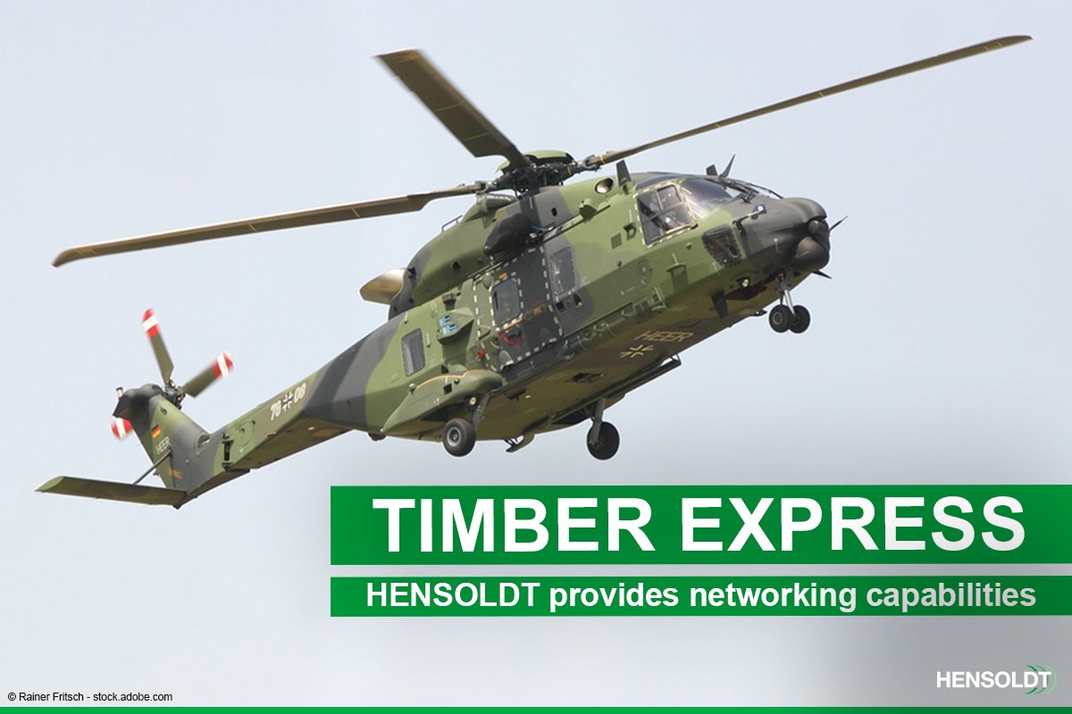 hensoldt's tweet photo. At #TimberExpress2025, @hensoldt proved how software-defined mission connectivity works in practice — enabling the fully digital command of an NH90 across multinational forces. Read more: https://t.co/w0vTKmORnw #SoftwareDefinedDefence #Innovation #Bundeswehr https://t.co/YFOLqcK5AP