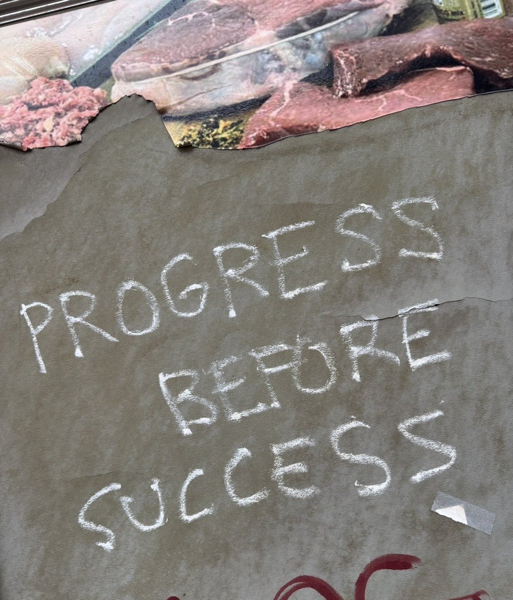 Last month sucked. This week too. And I'm finally okay with that.

"Progress before success" - saw it on a wall today.

Real growth = the boring 1% better days nobody posts about.

Your half-finished project #3 is probably your goldmine.