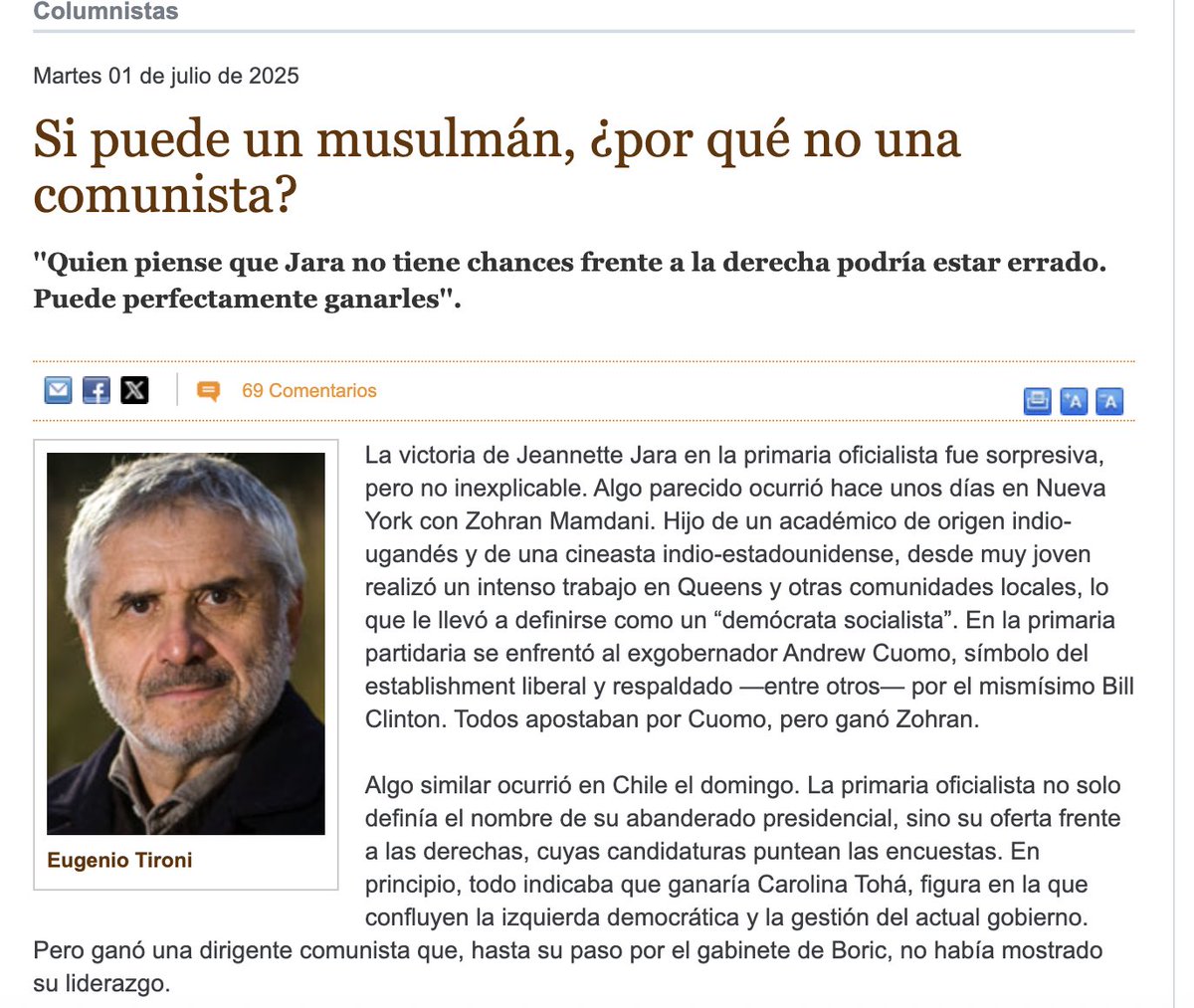 El 1 de julio pasado…