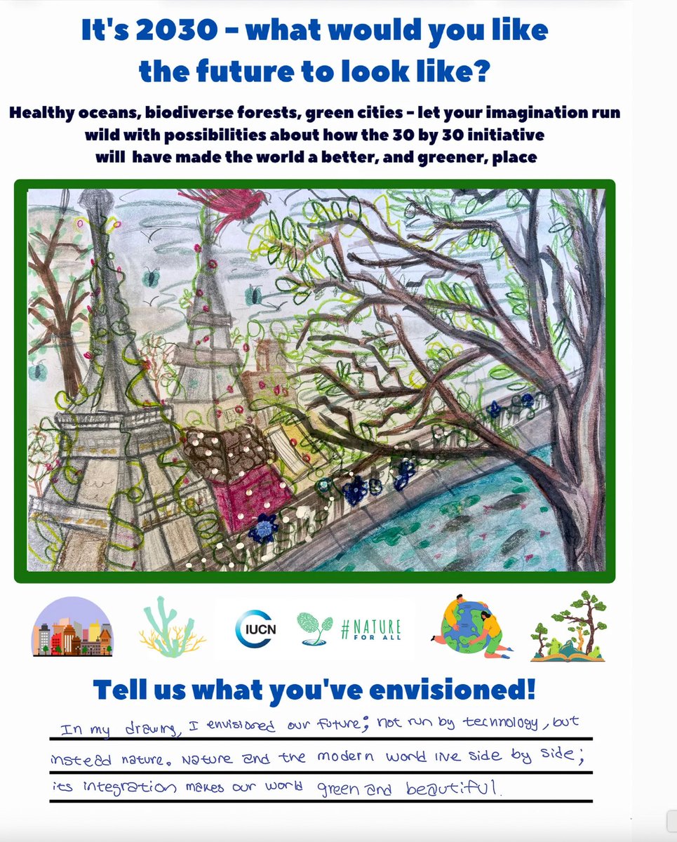 LivingOceansFdn's tweet image. We’re proud to showcase the winners of the #NatureForAll #30×30 Youth Art Contest, co-sponsored with IUCN @Nature.For.All, @fromthebowseat, and @ebtsoyp. Young artists shared their vision of a future where 30% of our world is protected. 

View all winners: livingoceansfoundation.org/connecting-peo…