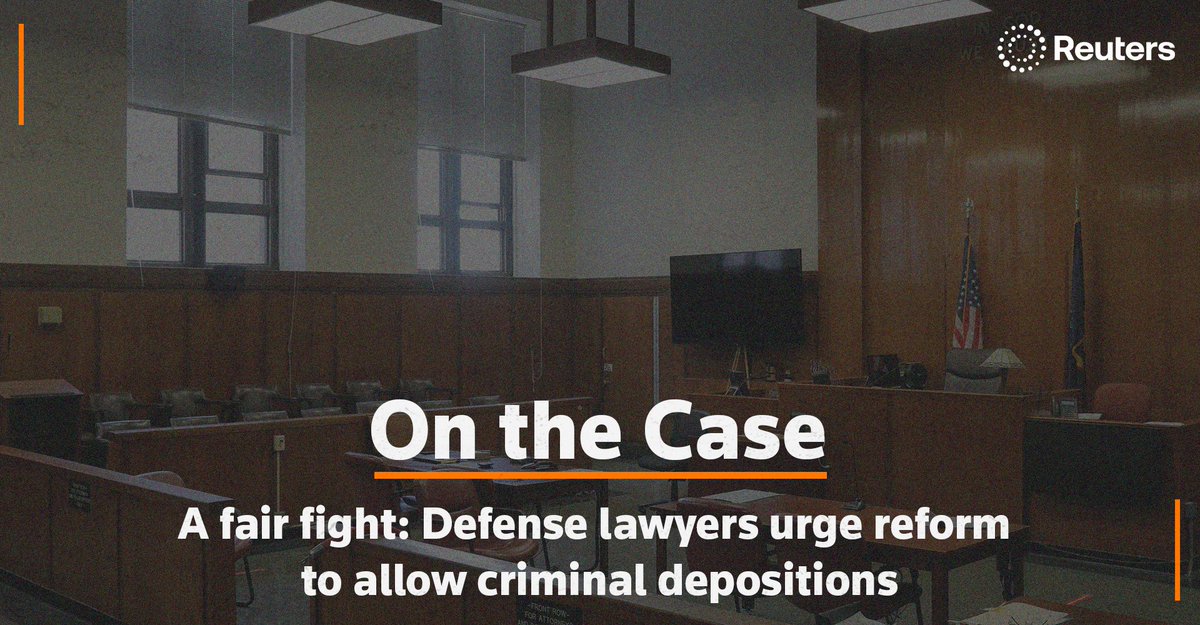 <a href="/JgreeneJenna/">Jenna Greene</a> in her column looks at a bid by prominent defense lawyers to amend Rule 15 of federal criminal procedure to allow five pretrial depositions reut.rs/4nImkMD
