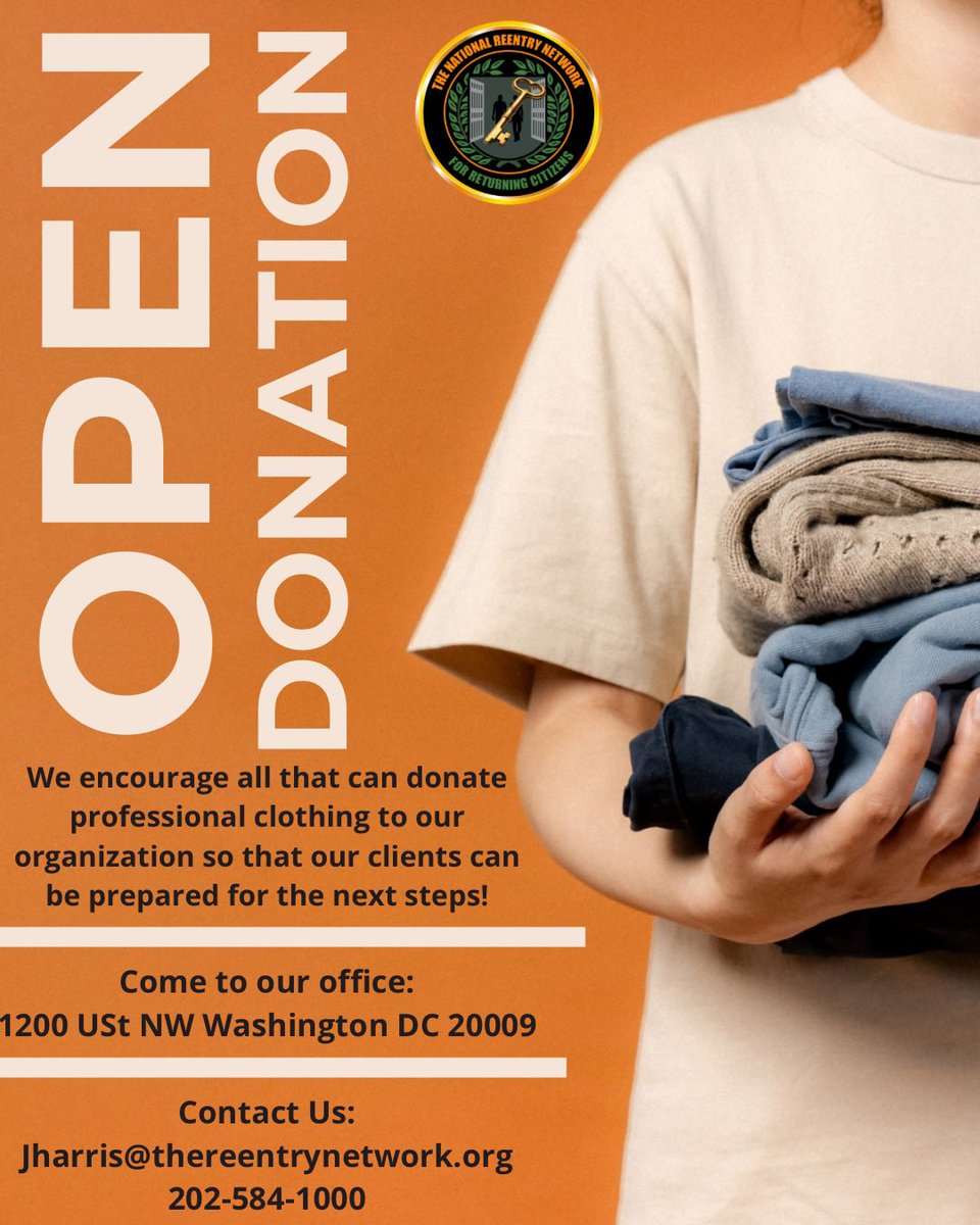 Donate Professional Clothing – Help Returning Citizens Succeed!

We’re collecting gently used professional clothing to support returning citizens as they reenter the workforce. Your donation can help someone take the next step with confidence and a polished look.