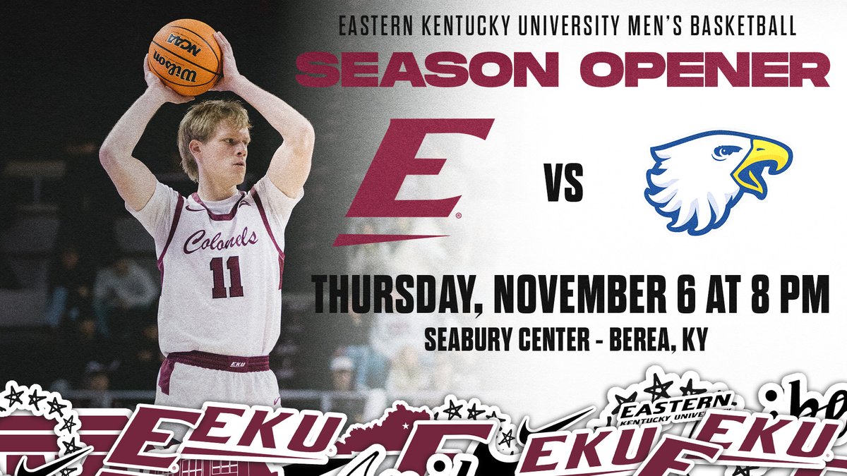 The <a href="/EKUHoops/">EKUHoops</a> season starts Thursday.
Join us in Berea for GAME 1.
#GoBigE