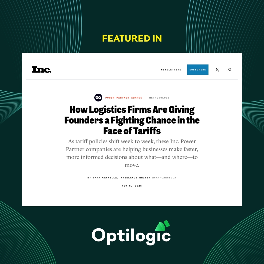 get_optilogic's tweet image. Our Lumina Tariff Optimizer was built to turn unpredictable trade policy into actionable, smart supply chain decisions, and we’re thrilled to see it featured in Inc.’s recent article about leading companies helping businesses navigate shifting tariffs: hubs.li/Q03RQBH40...