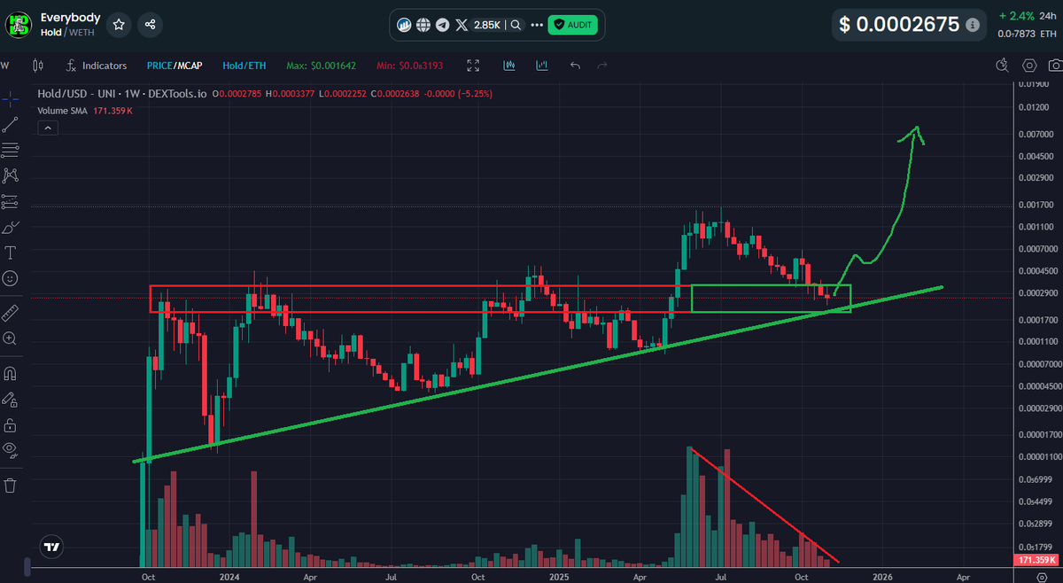 Paddy_Stash's tweet photo. Looking for the next organic runner?✅

2 years of setting up, its finally time for $HOLD to show the world what its capable of

100% retail held
Dilution is not possible 
Great distribution

Most important, for the FIRST time ever, resistance is NOW SUPPORT! @everybodyholdX https://t.co/sR3ZEu9UDB