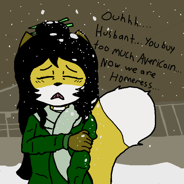 WalterRQThe3rd's tweet photo. Your terrible spending habits caused yourself and your devoted waifur Chinkveri/Japveri/Asianveri/ect to go homeress. How could you be so reckless???
#anthroart #averi https://t.co/XfyLBs6TXJ