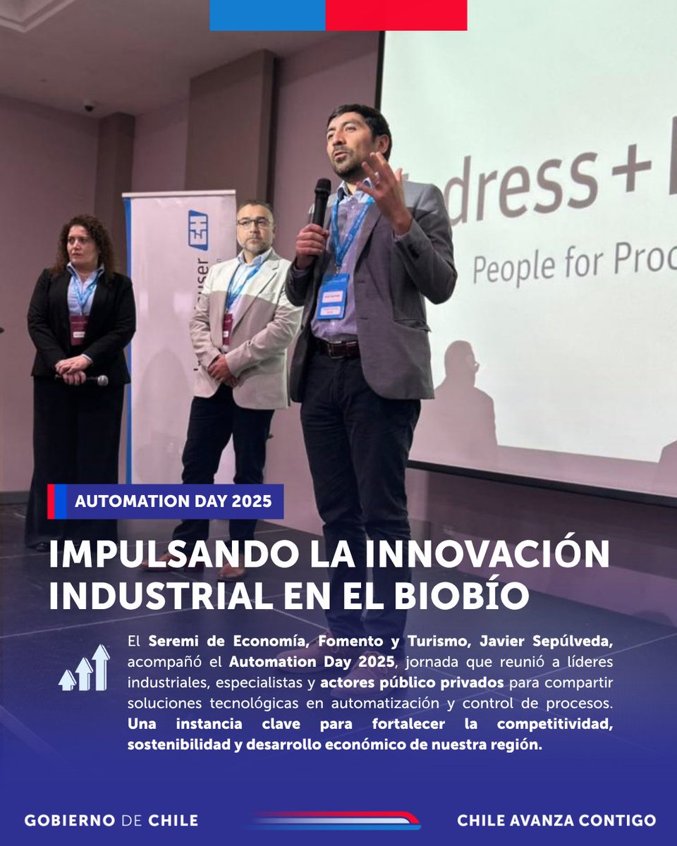 👉Nuestro 𝗦𝗲𝗿𝗲𝗺𝗶 𝗱𝗲 𝗘𝗰𝗼𝗻𝗼𝗺í𝗮, participó en el 𝗔𝘂𝘁𝗼𝗺𝗮𝘁𝗶𝗼𝗻 𝗗𝗮𝘆 𝟮𝟬𝟮𝟱, un encuentro con líderes industriales, especialistas y actores público-privados para impulsar la transformación digital de nuestra región.⁣