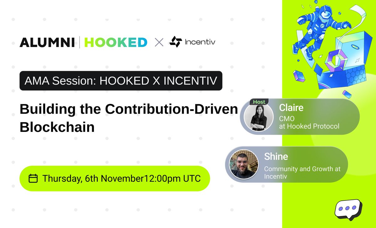 HookedProtocol's tweet image. #NewEraofHOOKED #HookedonWeb3Mastery

HOOKED 2.0: Master Web3 via insightful talk with Web3 ecosystem giant, @Incentiv_net, a contribution-driven blockchain that redefines how value is created and distributed in decentralized ecosystems!

In our latest initiative to enrich the…