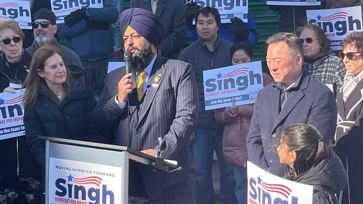 HISTORY: Swarnjit Singh has been elected as mayor of Norwich Connecticut.

He is the first Sikh mayor in Connecticut’s history.