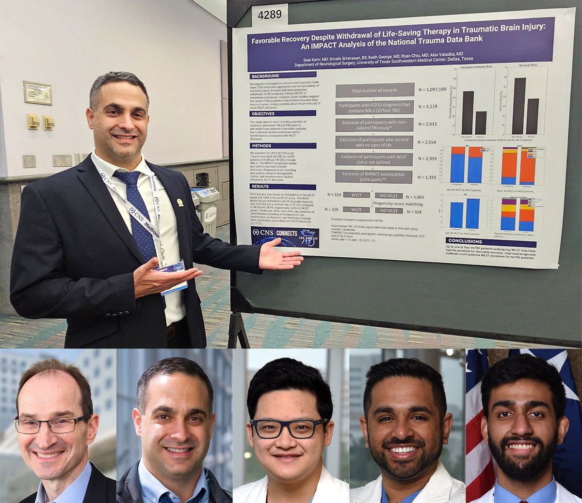 Congrats to Drs. Alex Valadka, <a href="/KarivSaar/">Saar Kariv</a>, <a href="/RyanChiuMD/">Ryan Chiu, MD</a>, Keith George, and UTSW med student Srivats Srinivasan for winning the Best Basic Science poster in the Neurotrauma &amp; Critical Care track at #2025CNS!  <a href="/UTSWMedCenter/">UT Southwestern Medical Center</a> <a href="/UTSWBrain/">UT Southwestern O'Donnell Brain Institute</a> #Neurosurgery