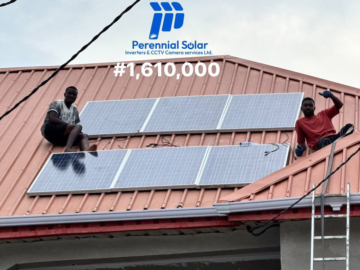 Perennial_Solar's tweet photo. 2.5kva Solar Setup
✅ 6 units of 300watt Toks Solar Panels 
✅ 2 x 220ah Tubular Battery
✅ All accessories
✅ Protectors

₦1,610,000

Load:Washing Machine, freezer, TVs, 2 fans, lights, decoder, blender, console, workspace and many other basic household appliances. https://t.co/C1XTaPPG5D