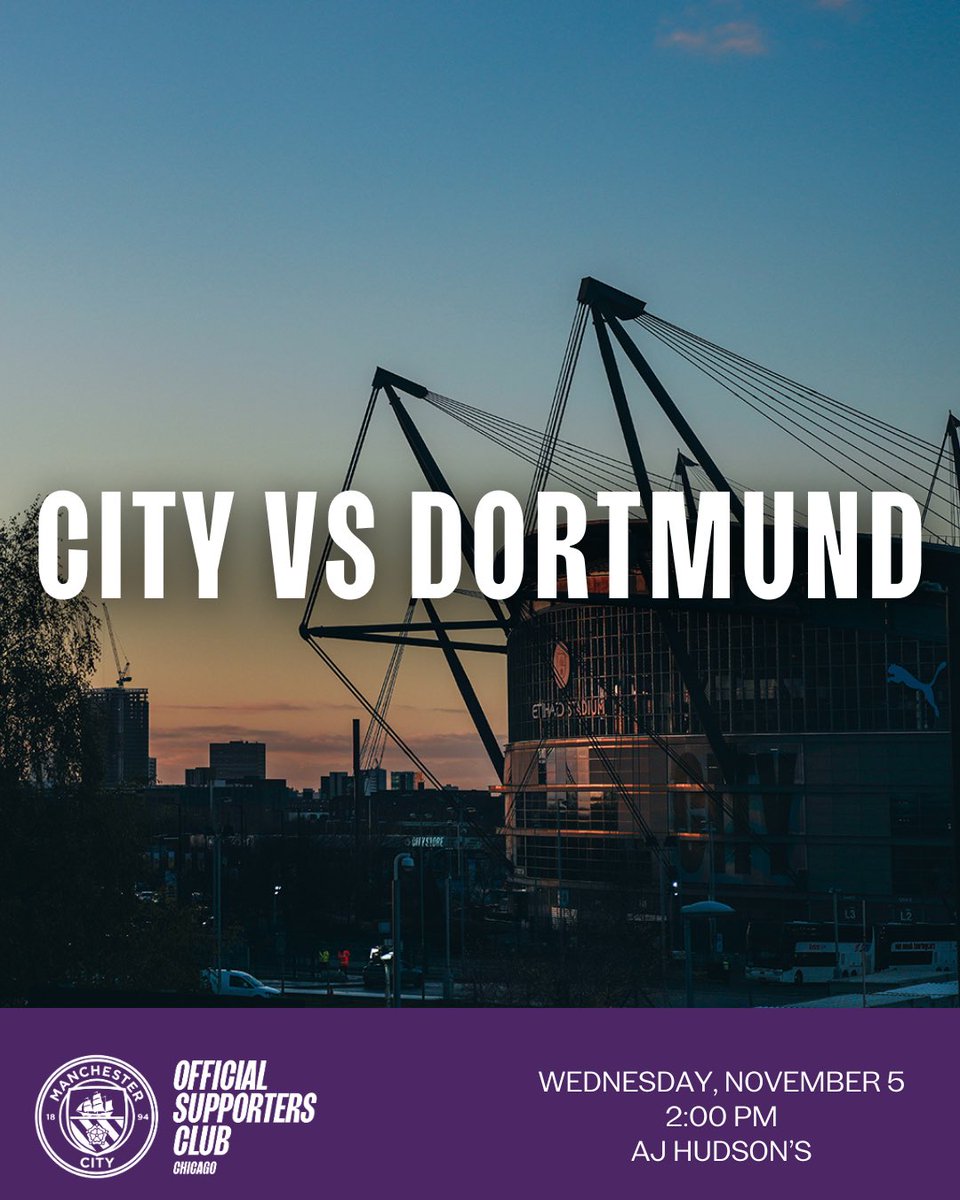 ChicagoMCFC's tweet image. Happy Wednesday! Catch City v Dortmund at @ajhudsons this afternoon for the 2 pm kickoff 💫