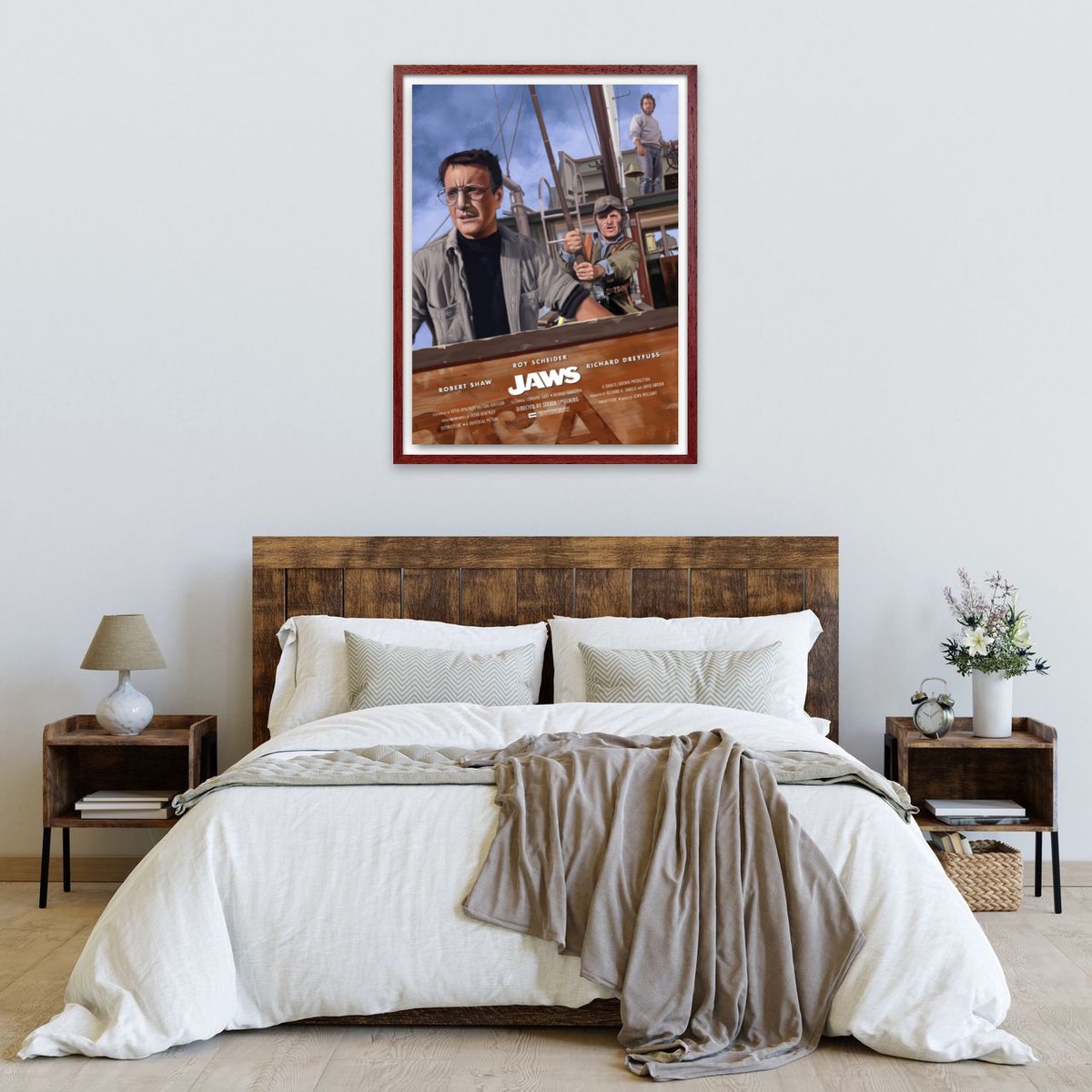 Hopko Designs has teamed up with <a href="/levelframes/">Level Frames</a> to bring you our new Jaws 50th Anniversary print — featured in <a href="/PrintedinBlood/">Printed in Blood</a>'s new #JawsArtbook.   scotthopko.level.press/s/jaws-50th-an…  #Jaws