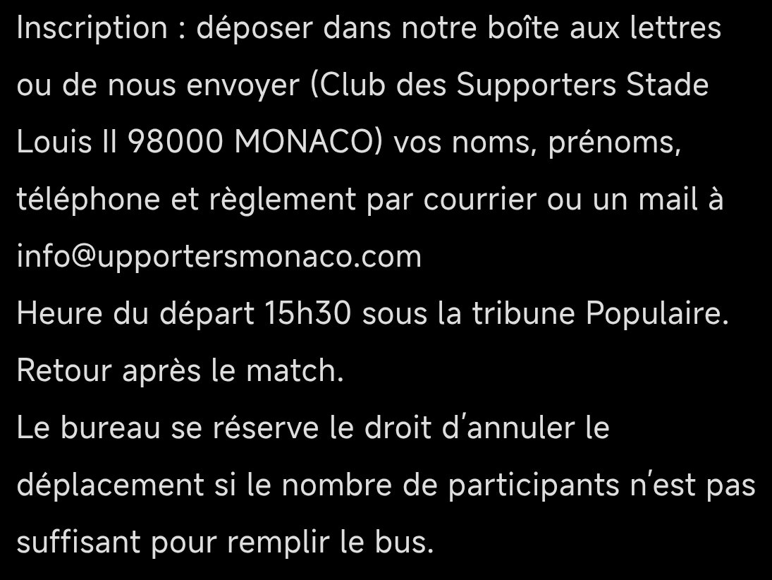 CSMonaco's tweet image. Info déplacement #OMASM ! #DagheMunegu #ASMonaco #Partouttoujours