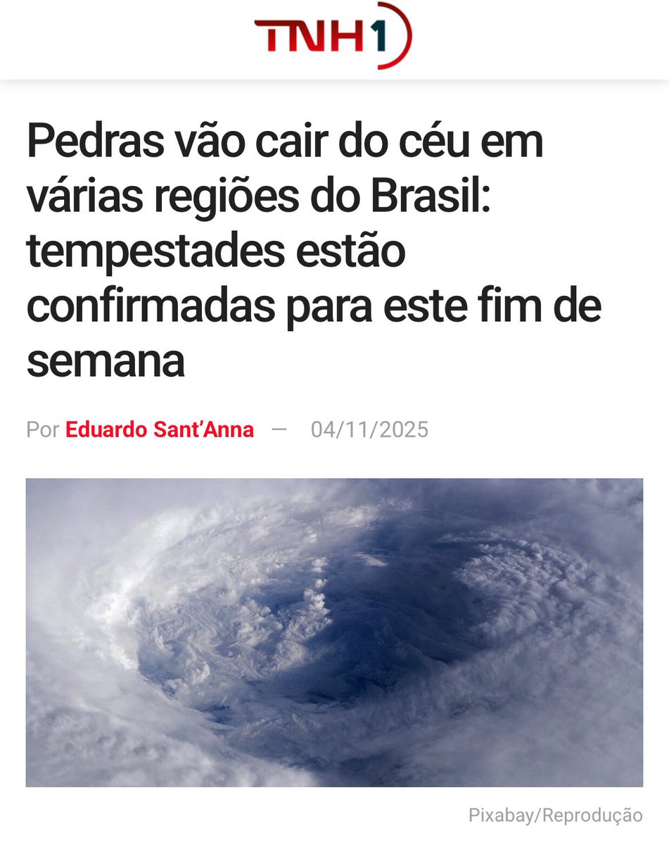 🔍 VERIFICAMOS | O nível do jornalismo de alguns portais desce ao subterrâneo. O melhor exemplo hoje no Brasil é o <a href="/PortalTNH1/">TNH1.com.br</a> de Alagoas. Dois exemplos de matérias das últimas horas. “Furacão Melissa avança sobre país perto do Brasil”. Ocorre que o furacão não existe mais desde