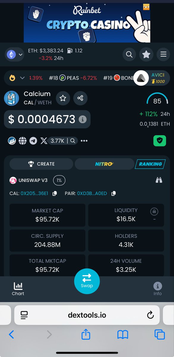 santoshinu's tweet photo. While the Crypto market is down, smart people are loading up on projects that have narrative and strong community. 

$CAL is a project created by the $SHIBA Inu developers and in my humble opinion, this will go past the ATH of around $.07 cents! Right now it’s seating at $0.00046

Let’s say it only goes to a MC of $1M… that’s more than 10X

My bags are loaded!!!

#Calcium #CAL #SHIB #ShibArmy @CalciumShibERC