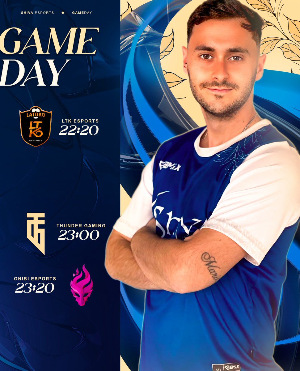#Matchday | <a href="/VPG_Spain/">Virtual Pro Gaming España</a> | <a href="/EVFOfficial_/">Elite Virtual Football</a> 

⏰ 22:20h
🆚 <a href="/LTKESPORTS__/">LTK ESPORTS</a> 

⏰ 23:00h
🆚 <a href="/EsThundergaming/">Thunder Gaming</a> 

⏰ 23:20h
🆚 <a href="/OnibieSports/">Onibi eSports 🔥🎮</a> 

#GoShiva 💙