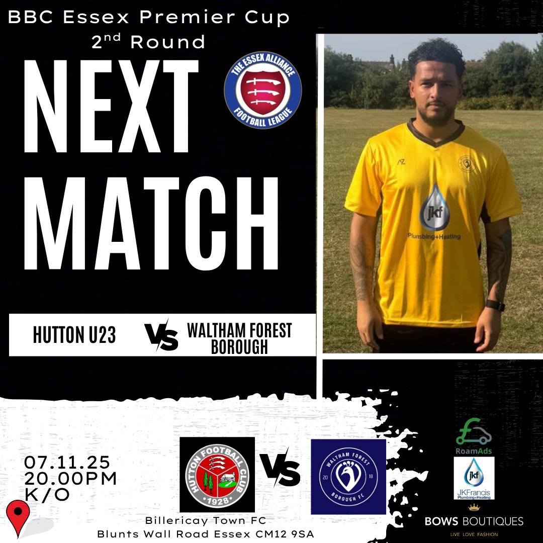 Friday night the Peacocks turn our attention to the BBC Essex Premier 🏆 as we travel to play <a href="/huttonfc/">huttonfc</a> U23 at <a href="/BTFC/">Billericay Town FC</a> ! UTP🦚

<a href="/ped1980/">Peter Dudley</a> <a href="/NonLeagueGuys/">The Non League Promoters</a> <a href="/NL_Bible/">Non League Bible</a> <a href="/NonLeagueCrowd/">Non League Crowds</a> <a href="/NonLeagueHQ1/">NonLeagueHQ</a> <a href="/NonLeagueMaps/">Non League Maps</a> <a href="/NonLeague/">Fans Focus</a> <a href="/NonLeagueMatt/">Matthew N</a> <a href="/BasePyramid/">BaseofthePyramid</a> <a href="/EssexAllianceFL/">Essex Alliance FL</a> <a href="/EssexCountyFA/">Essex County FA</a>