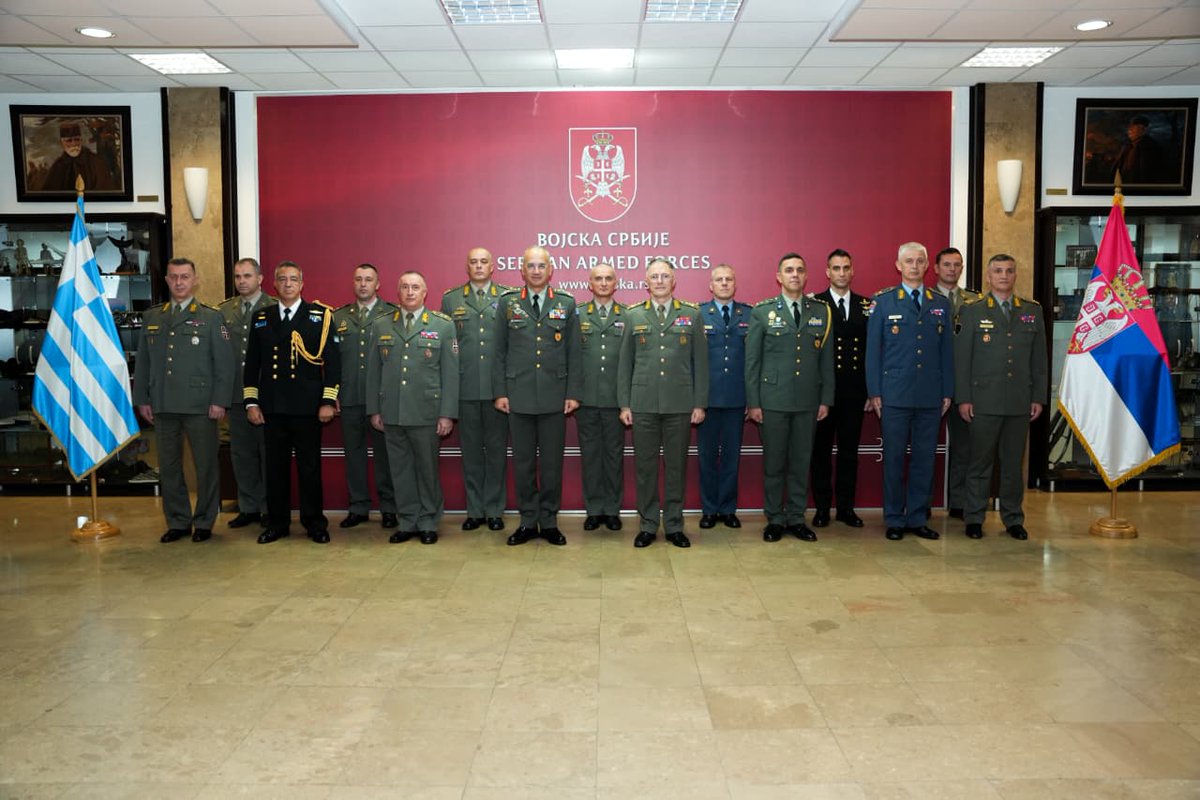 📆 3-5 Νοεμβρίου 2025

Ολοκλήρωση της επίσημης επίσκεψης του Αρχηγού #ΓΕΕΘΑ Στρατηγού Δημήτριου Χούπη στη Σερβία  🇬🇷 🇷🇸

Ανακοίνωση Τύπου ➡️ geetha.mil.gr/episimi-episke…

#HNDGS #ΕΔ 

<a href="/Hellenic_MOD/">Υπουργείο Εθνικής Άμυνας</a> <a href="/HAspokesman/">Γενικό Επιτελείο Στρατού-Hellenic Army Gen. Staff</a> <a href="/NavyGR/">Πολεμικό Ναυτικό</a> <a href="/HAFspokesperson/">Hellenic Air Force</a> #ΔΕΠ <a href="/mo_i_vs/">MO и ВС</a> <a href="/GreeceInSerbia/">Greece in Serbia</a>