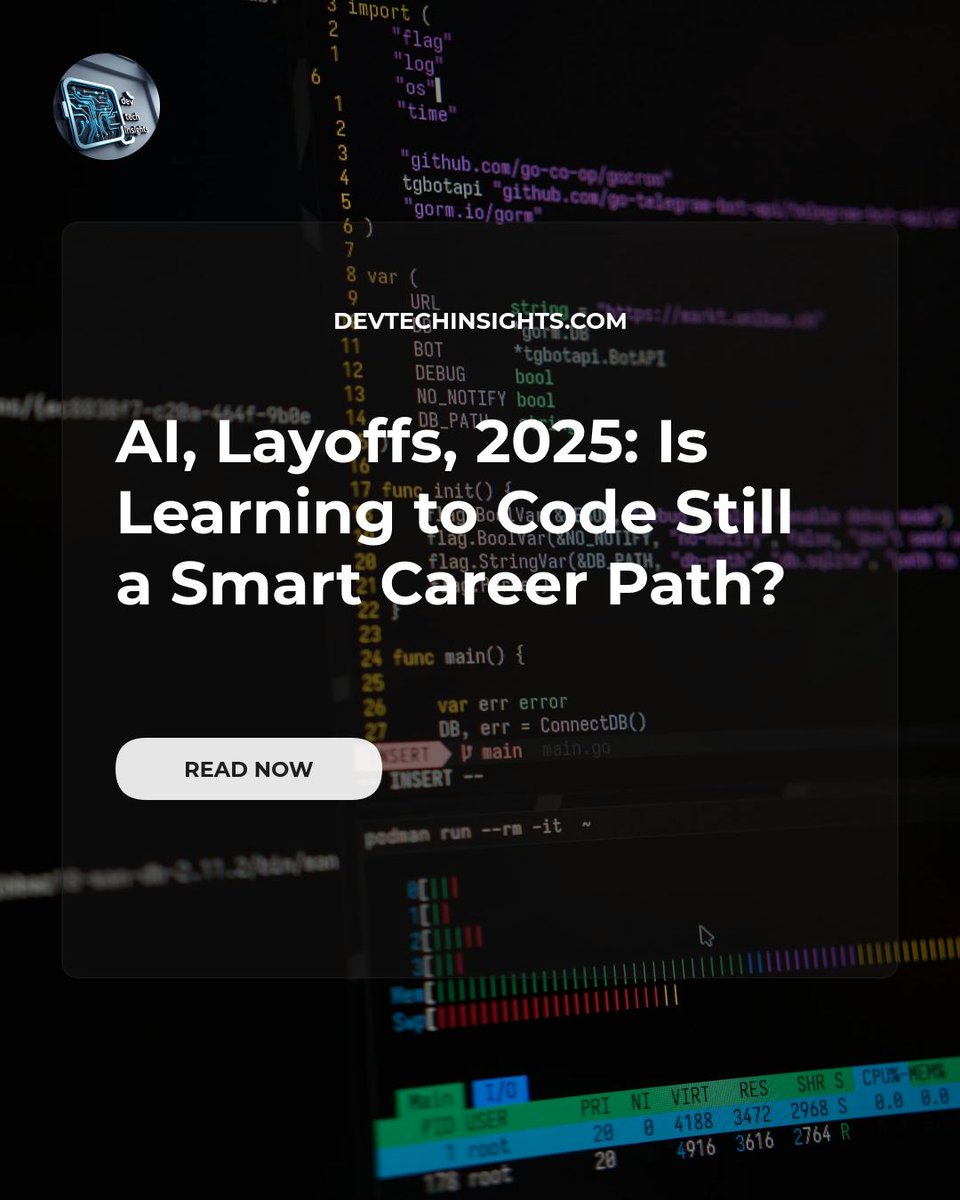 KhansbArkhan's tweet image. AI writing code, tech layoffs... 😬 Is coding still a power skill for 2025? Our honest take on navigating the evolving dev landscape. #Co...

See the article:
devtechinsights.com/is-coding-wort…

#CodingFuture #TechTrends #DevLife #AIImpact #CareerPath #WebDev #Skills