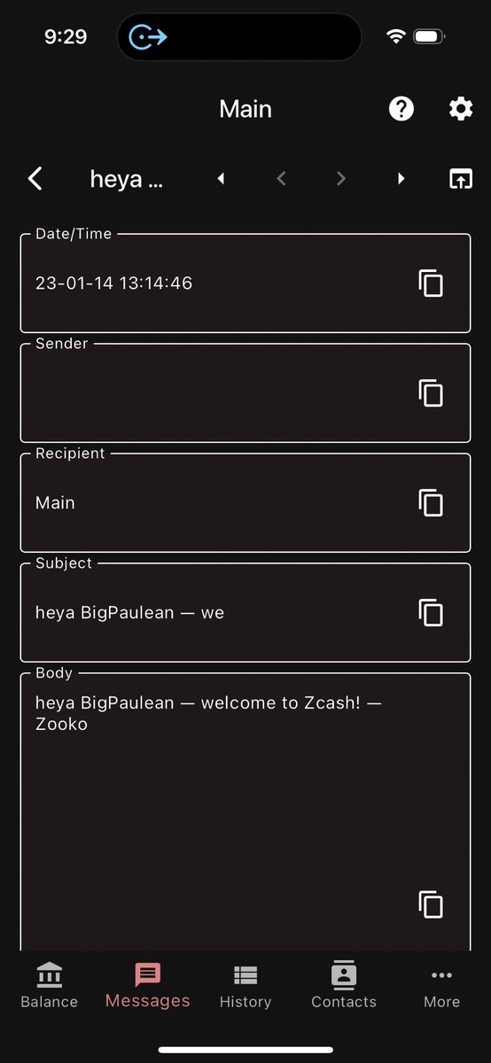 TFW you have a message from <a href="/zooko/">zooko🛡🦓🦓🦓 ⓩ</a> on the $ZEC chain from when before it was trendy :)

Gonna be something else that takes people by surprise soon just like how ZEC did ☺️