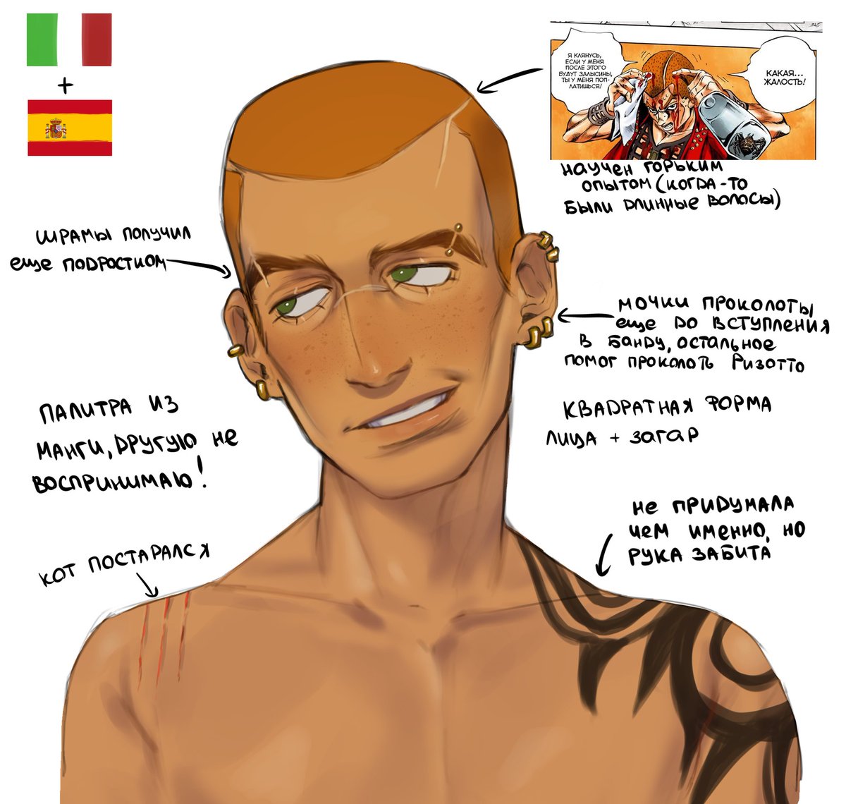 palurushka's tweet image. Formaggio headcanons!
Eng/ru 
First trying in clip studio 
#lasquadra #formaggio