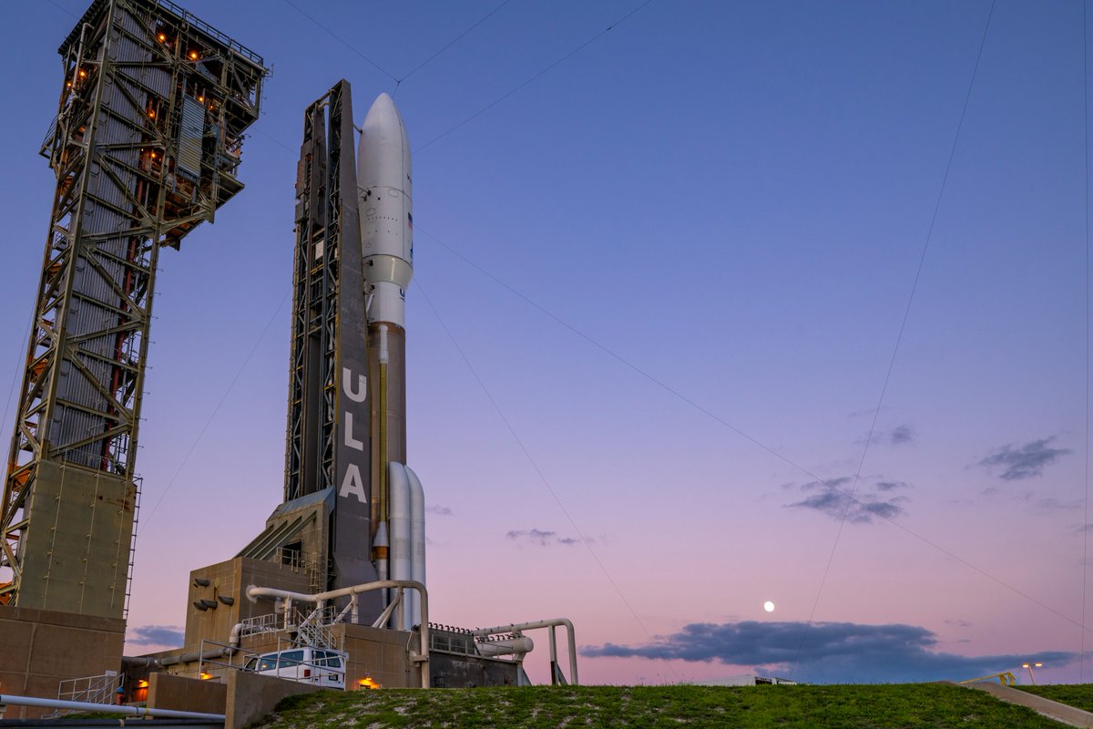 viasat's tweet photo. 📍🚀🛰️ Photos from the launch pad last night – we’re getting excited for tonight’s launch! 

Watch live at 10:03 p.m. EST right here: https://t.co/HKpv5MfkHC

#VS3 #ViaSat3 #VS3F2 #ViaSat3F2
Image credit: @ulalaunch https://t.co/rsBio9ei5F