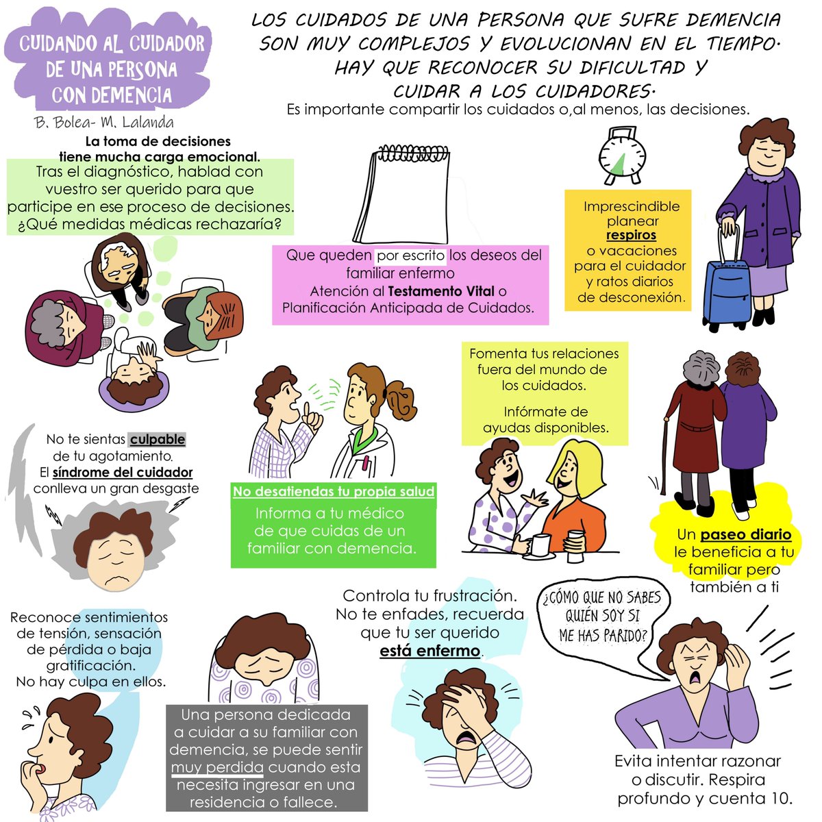 En el  #DíaInternacionaldelasPersonasCuidadoras
Cuidando al cuidador de una persona con demencia
(De Salud Mental a Colores).