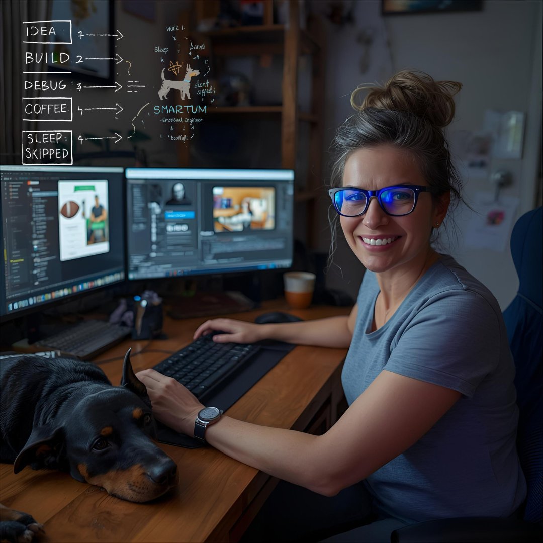 Sabrebluedobie's tweet image. Building simultaneously:
• Gridiron Gazette ✅ Launched
• DobieCore Captions ✅ Live, GPT and web versions
• Logo Sprint 🚧 Coming soon
How do I manage it all? I don&apos;t sleep much, plus I have a patient Doberman. 😂
Anyone else-How do you prioritize?
#BuildInPublic #TechFounder