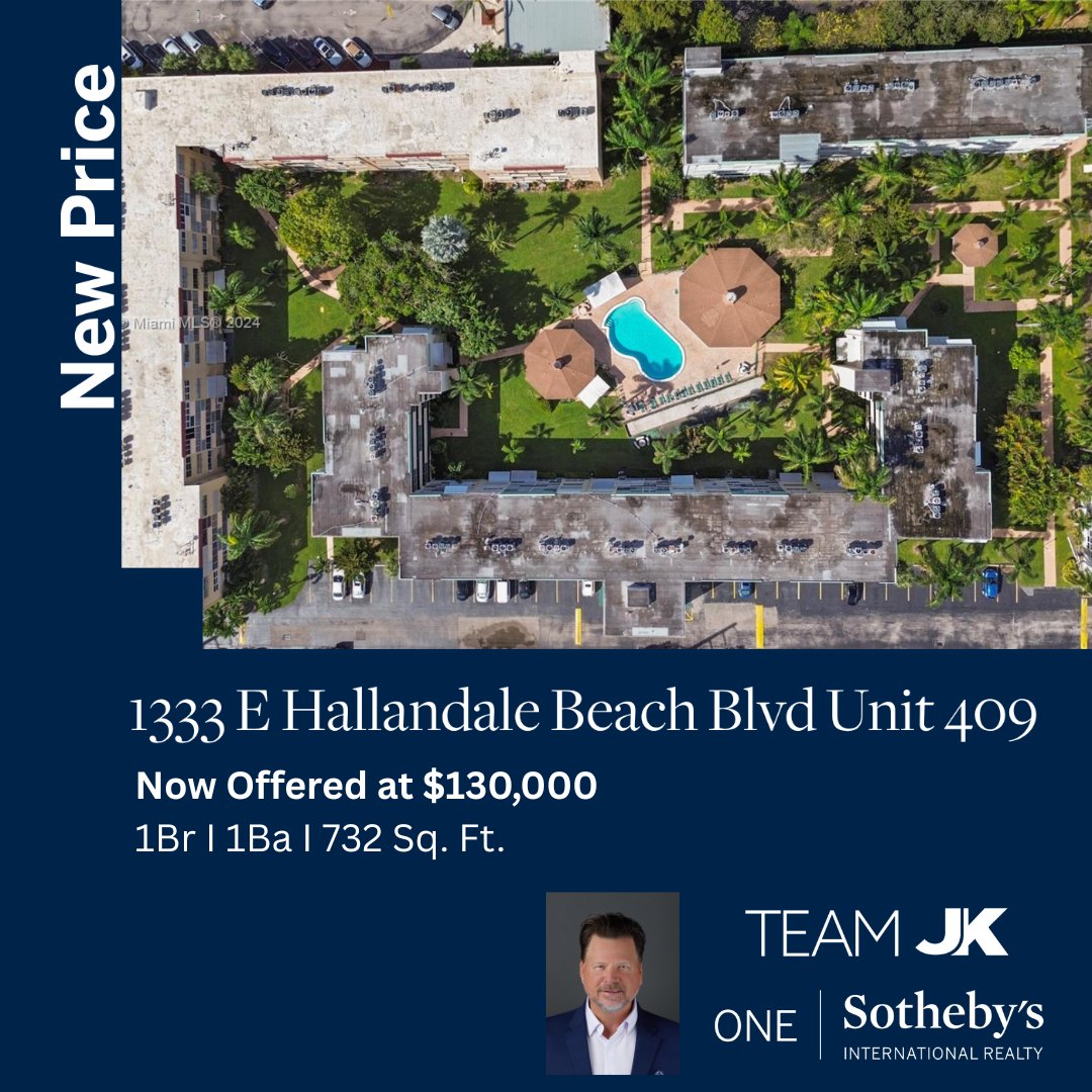 MrFTLJK's tweet image. Just reduced to $130,000! 💰
Live minutes from the beach, Gulfstream Park, and shopping — in this charming 1-bed condo in Hallandale Beach’s 55+ April Breeze community.
#HallandaleBeach #FloridaLiving #CondoForSale #TeamJK #ONESothebys